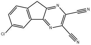 9H-Indeno[1,2-b]pyrazine-2,3-dicarbonitrile, 6-chloro- Struktur