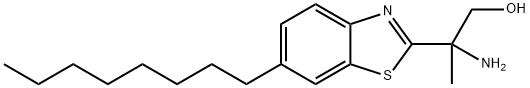 2-amino-2-(6-octylbenzo[d]thiazol-2-yl)propan-1-ol Struktur