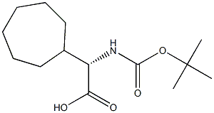 (2S)-2-{[(tert-butoxy)carbonyl]amino}-2-cycloheptylacetic acid 結(jié)構(gòu)式