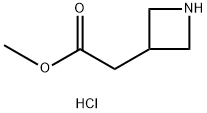 Azetidin-3-yl-acetic acid methyl ester hydrochloride Struktur