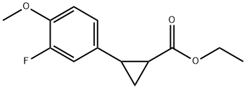 Ethyl 2-(3-fluoro-4-methoxyphenyl)cyclopropanecarboxylate Struktur