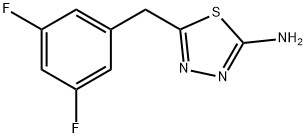 5-(3,5-Difluoro-benzyl)-[1,3,4]thiadiazol-2-ylamine Struktur