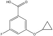 3-cyclopropoxy-5-fluorobenzoic acid Struktur