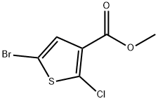 methyl 5-bromo-2-chlorothiophene-3-carboxylate Struktur