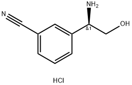 (R)-3-(1-Amino-2-hydroxyethyl)benzonitrile hydrochloride Struktur