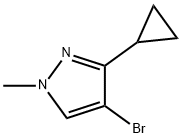 4-Bromo-3-cyclopropyl-1-methyl-1H-pyrazole Struktur