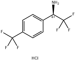 (R)-2,2,2-Trifluoro-1-(4-trifluoromethyl-phenyl)-ethylamine hydrochloride Struktur