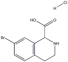 7-Bromo-1,2,3,4-tetrahydro-isoquinoline-1-carboxylic acid hydrochloride Struktur