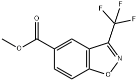 3-Trifluoromethyl-benzo[d]isoxazole-5-carboxylic acid methyl ester Struktur