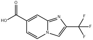 2-(trifluoromethyl)imidazo[1,2-a]pyridine-7-carboxylic acid Struktur