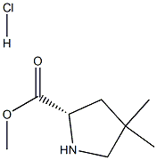 (S)-methyl 4,4-dimethylpyrrolidine-2-carboxylate hydrochloride Struktur