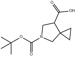 5-Aza-spiro[2.4]heptane-5,7-dicarboxylic acid 5-tert-butyl ester Struktur