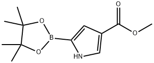 methyl 5-(4,4,5,5-tetramethyl-1,3,2-dioxaborolan-2-yl)-1H-pyrrole-3-carboxylate Struktur