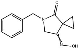 (E)-5-benzyl-7-(hydroxyimino)-5-azaspiro[2.4]heptan-4-one Struktur