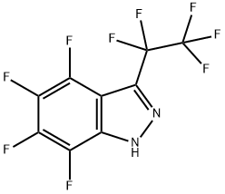 4,5,6,7-Tetrafluoro-3-(perfluoroethyl)-1H-indazole Struktur