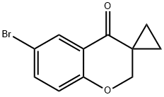 6-BROMO-2,4-DIHYDROSPIRO[1-BENZOPYRAN-3,1-CYCLOPROPANE]-4-ONE Struktur