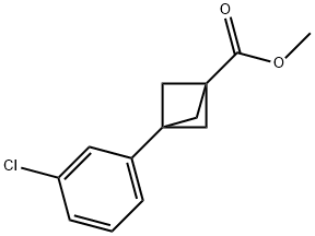 Methyl3-(3-chlorophenyl)bicyclo[1.1.1]pentane-1-carboxylate Struktur