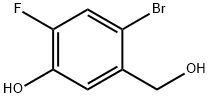 4-bromo-2-fluoro-5-(hydroxymethyl)phenol Struktur