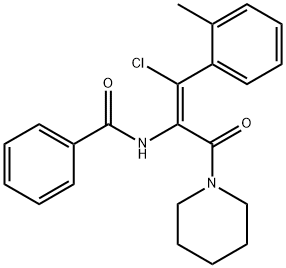 (Z)-N-(1-chloro-3-oxo-3-(piperidin-1-yl)-1-o-tolylprop-1-en-2-yl)benzamide Struktur