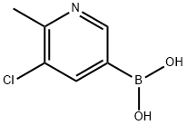 (5-chloro-6-methylpyridin-3-yl)boronic acid Struktur