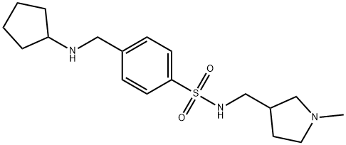 4-((Cyclopentylamino)methyl)-N-((1-methylpyrrolidin-3-yl)methyl)benzenesulfonamide Struktur