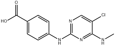 4-((5-Chloro-4-(methylamino)pyrimidin-2-yl)amino)benzoic acid Struktur