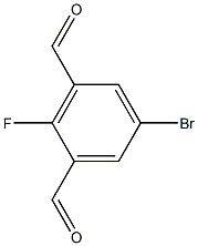 5-Bromo-2-fluoro-1,3-benzenedicarboxaldehyde Struktur