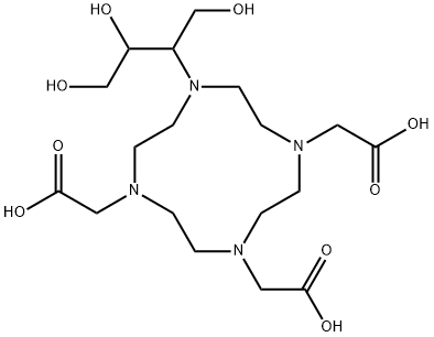 1,4,7,10-Tetraazacyclododecane-1,4,7-triacetic acid,10-[2,3-dihydroxy-1-(hydroxymethyl)propyl]- Struktur