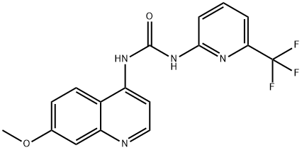 1-(7-Methoxyquinolin-4-yl)-3-[6-(trifluoromethyl)pyridin-2-yl]urea Struktur