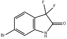 6-bromo-3,3-difluoroindolin-2-one Struktur