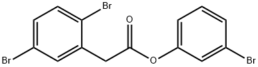 Benzeneacetic acid, 2,5-dibromo-, 3-bromophenyl ester Struktur