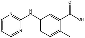 2-methyl-5-(pyrimidin-2-ylamino)benzoic acid Struktur