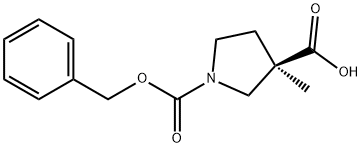 (R)-3-Methyl-pyrrolidine-1,3-dicarboxylic acid 1-benzyl ester Struktur