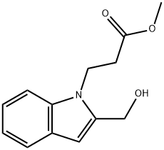 methyl 3-(2-(hydroxymethyl)-1H-indol-1-yl)propanoate Struktur