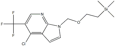 4-chloro-5-trifluoromethyl-1-(2-trimethylsilanyl-ethoxymethyl)-1H-pyrrolo[2,3-b]pyridine Struktur