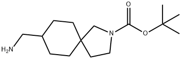 tert-butyl 8-(aminomethyl)-2-azaspiro[4.5]decane-2-carboxylate Struktur