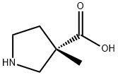 (S)-3-Methyl-pyrrolidine-3-carboxylic acid Struktur