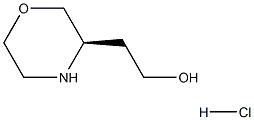 2-((R)-morpholin-3-yl)ethanol hydrochloride Struktur