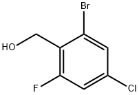 (2-Bromo-4-chloro-6-fluorophenyl)methanol Struktur