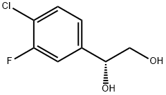 1,2-Ethanediol, 1-(4-chloro-3-fluorophenyl)-, (1R)- Struktur