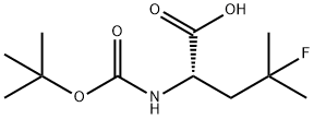 2 - ((叔丁氧基羰基)氨基)-4-氟-4-甲基戊酸 結(jié)構(gòu)式