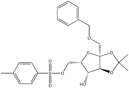 2,3-O-(1-Methylethylidene)-1-O-(phenylmethyl)-alpha-L-sorbofuranose 6-(4-methylbenzenesulfonate) Struktur