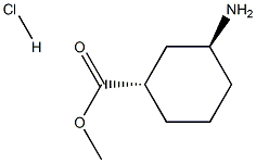 methyl (1S,3S)-3-aminocyclohexane-1-carboxylate hydrochloride Struktur