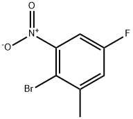 2-Bromo-5-fluoro-3-nitrotoluene Struktur