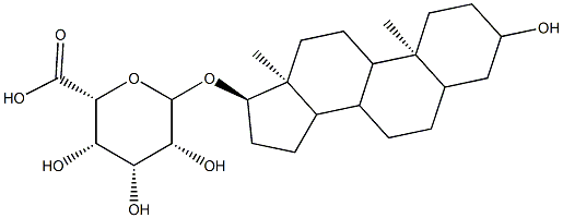 (3alpha,5alpha,17beta)-3-Hydroxyandrostan-17-yl D-glucopyranosiduronic acid Struktur