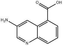 3-aminoquinoline-5-carboxylic acid Struktur