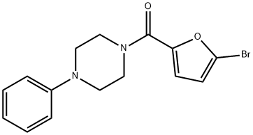 (5-bromofuran-2-yl)(4-phenylpiperazin-1-yl)methanone Struktur