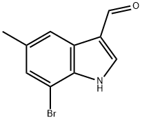 7-Bromo-5-methyl-1H-indole-3-carboxaldehyde Struktur