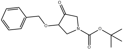 tert-butyl 3-(benzyloxy)-4-oxopyrrolidine-1-carboxylate Struktur