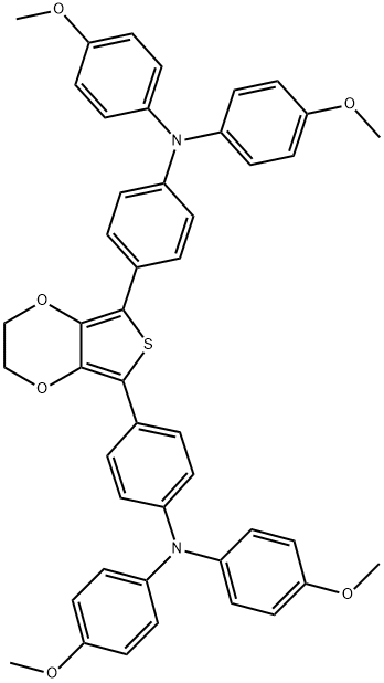 4,4'-(2,3-Dihydrothieno[3,4-b][1,4]dioxine-5,7-diyl)bis(N,N-bis(4-methoxyphenyl)aniline) Struktur